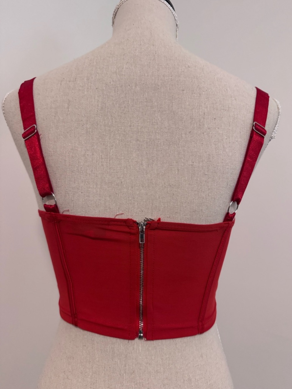 Edikted Red Corset Halter Tank Top Size S - Picture 3 of 11